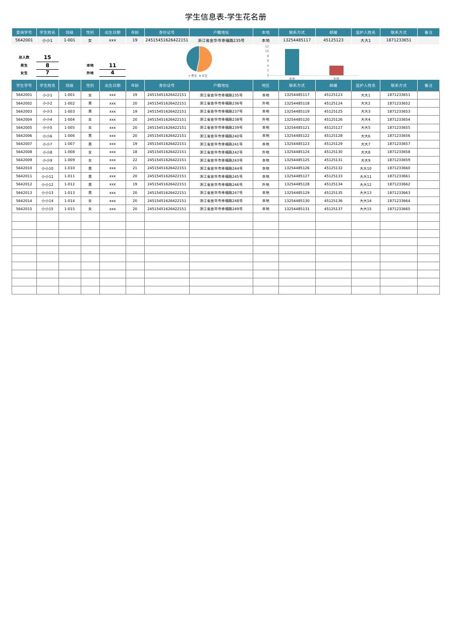 学生信息表-学生花名册1
