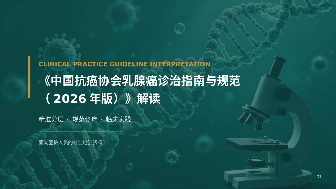 《中国抗癌协会乳腺癌诊治管理员与规范(2026年版)》解读PPT课件